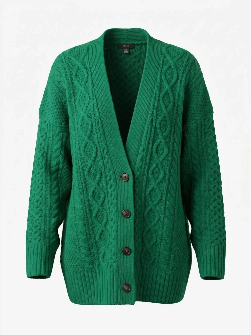 J. Crew Oversized Cable Knit Stretch Cardigan Alpaca Wool XXL